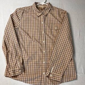 Covington Women’s long sleeve Plaid Button-Up Shirt size Large